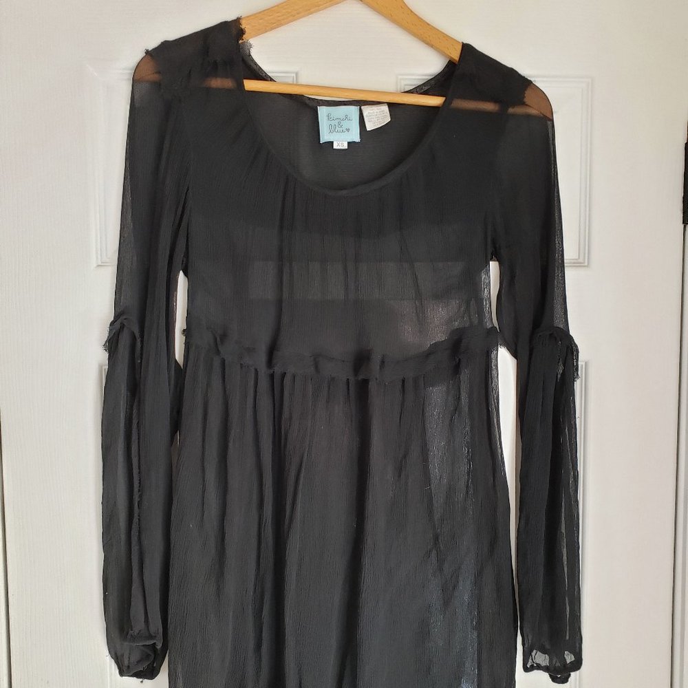 Kimchi Blue Sheer Black Tunic